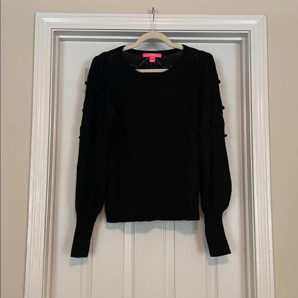 Lilly Pulitzer Sweater w/ Pointelle and Knot Accent Bodice Detail Medium
